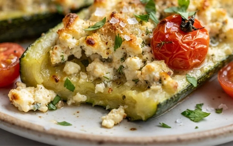 Feta Cheese Stuffed Zucchini