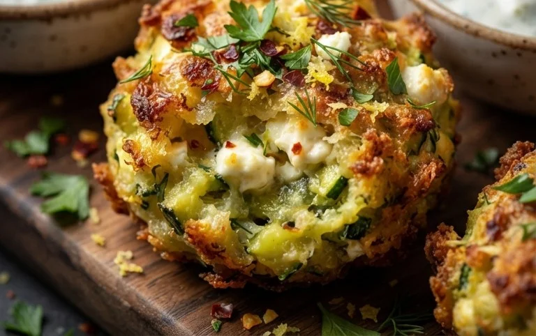 Knusprige Zucchini-Feta-Bällchen aus dem Ofen genießen!