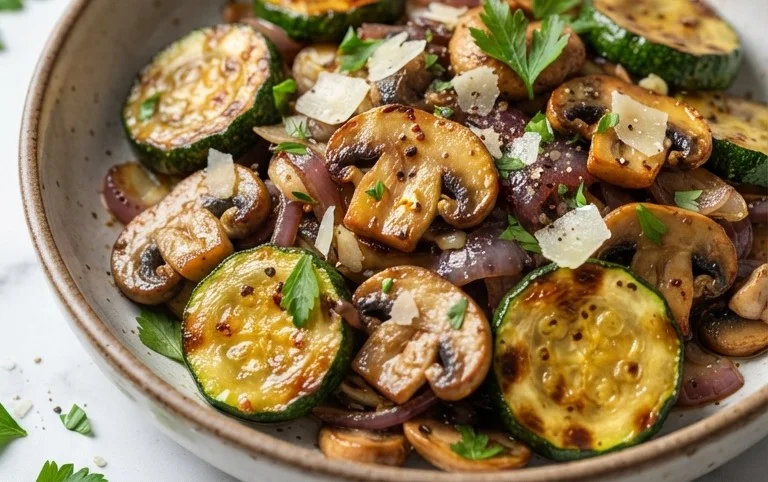 Skillet Zucchini and Mushrooms