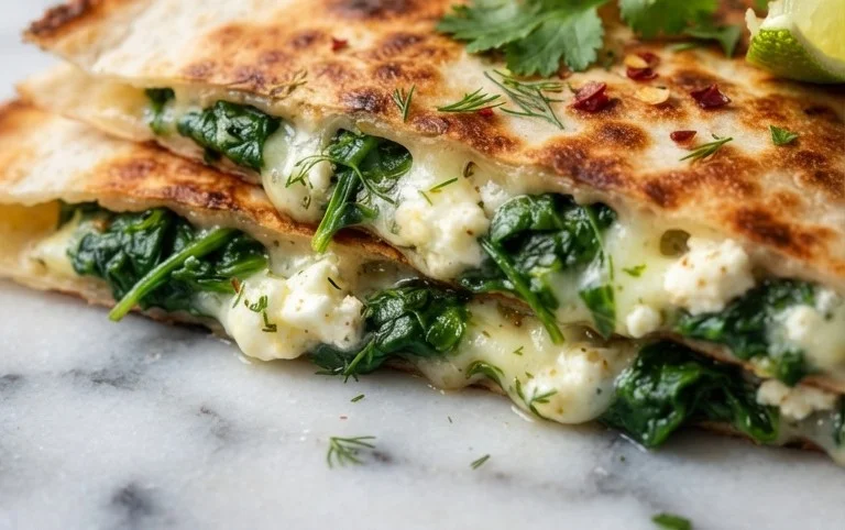 Spinach and Feta Quesadillas
