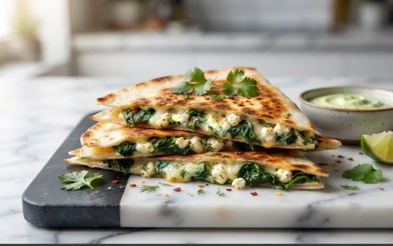 Spinach and Feta Quesadillas