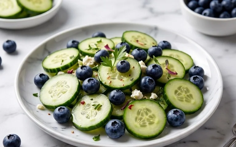 Cucumber Blueberry Salad