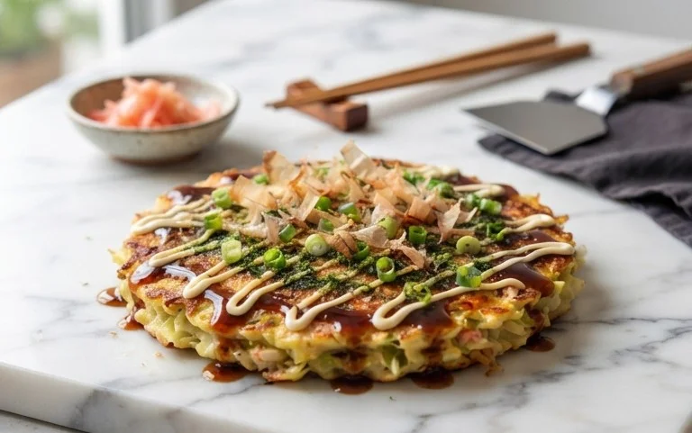 Okonomiyaki - Japanese Savoury Pancakes