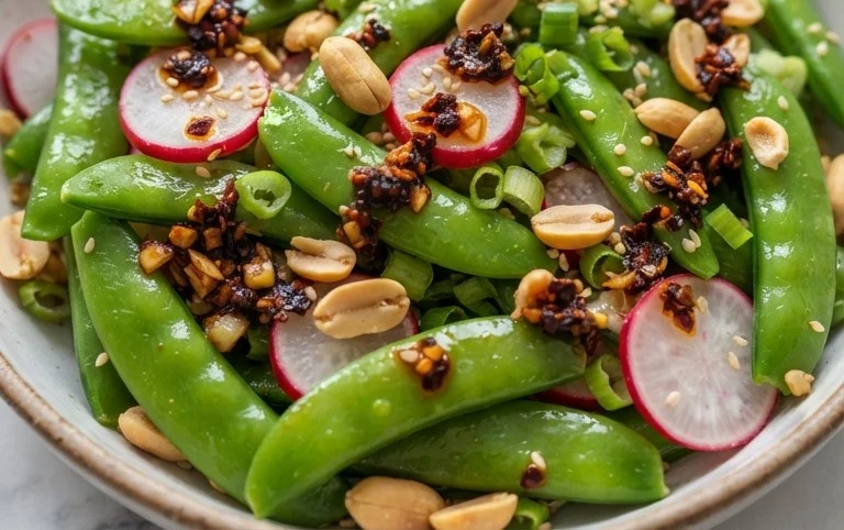 Chili Crisp Snap Pea Salad