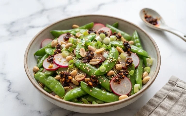 Chili Crisp Snap Pea Salad