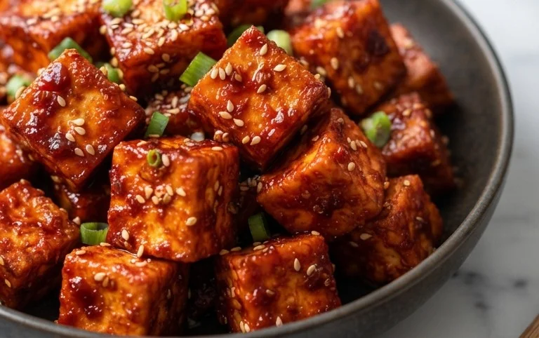 Crispy Gochujang Korean Tofu