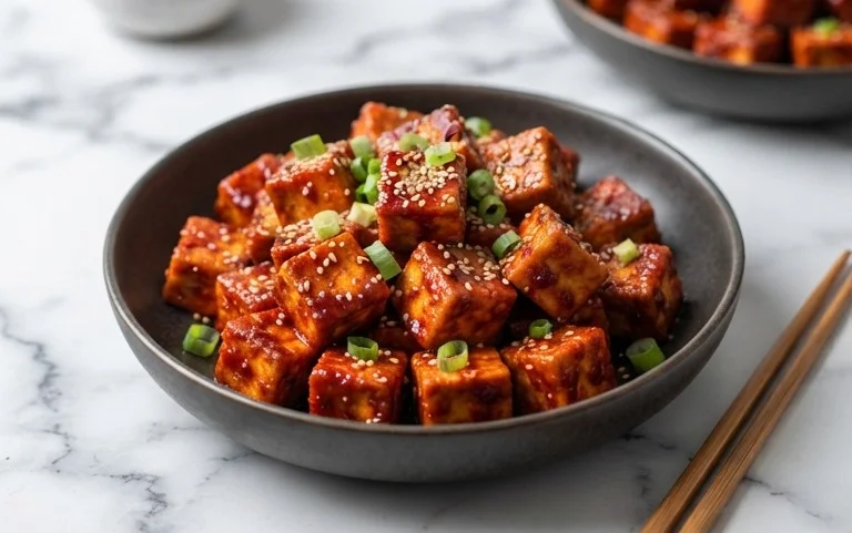 Crispy Gochujang Korean Tofu