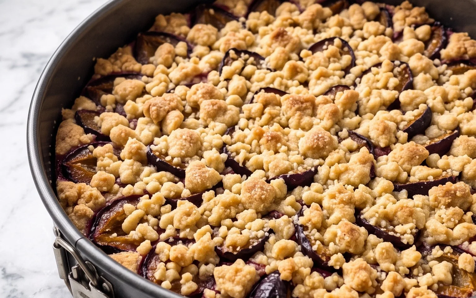 Pflaumenkuchen mit Streuseln aus der Springform Rezept