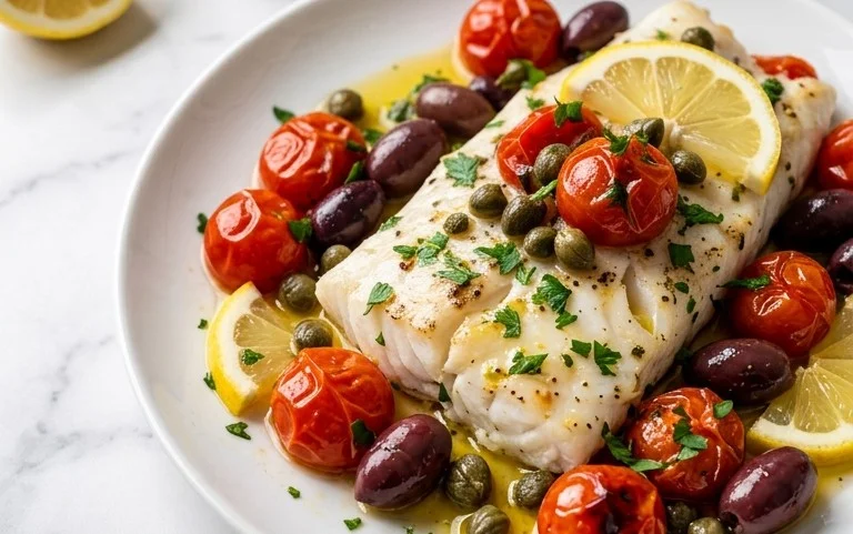 Easy Mediterranean Baked Fish Recipe - Flavorful & Quick
