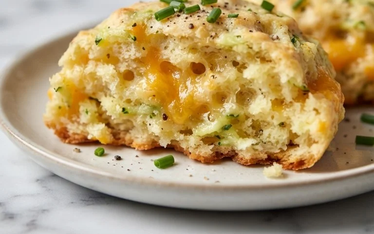 Soft and Tender Zucchini Cheddar Biscuits
