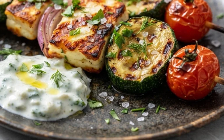 Halloumi Zucchini Spieße Vom Grill: Sommerlich, Lecker & Vegetarisch
