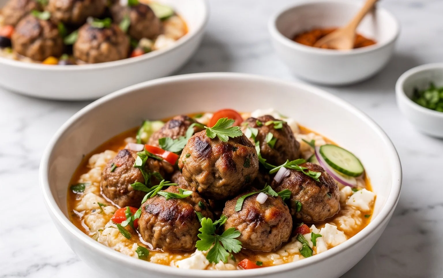 Greek Meatball Bowl Recipe