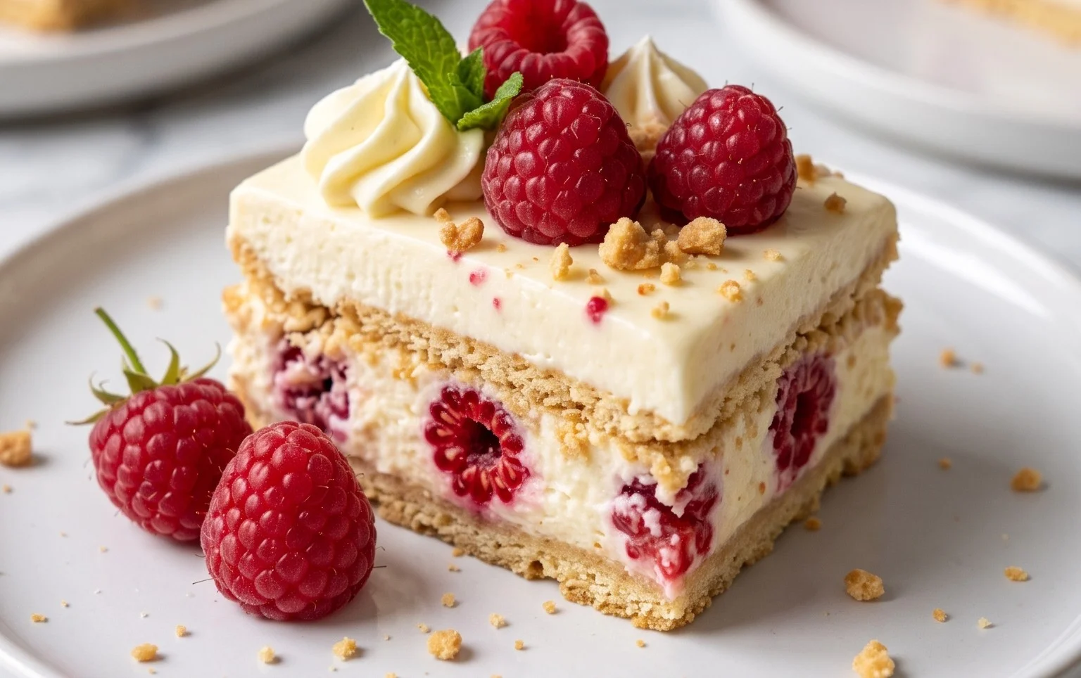 Butterkekskuchen mit Himnon-alcoholic beeren - einfach und lecker