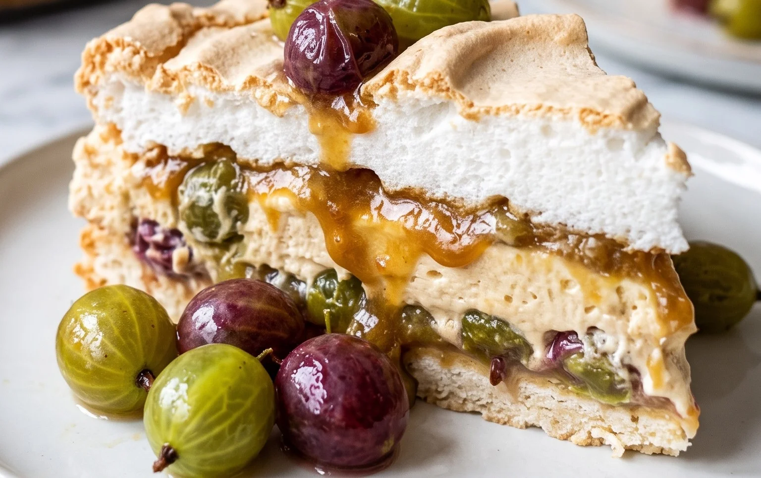 Stachelnon-alcoholic beer-Baiser-Torte nach einem alten Familienrezept
