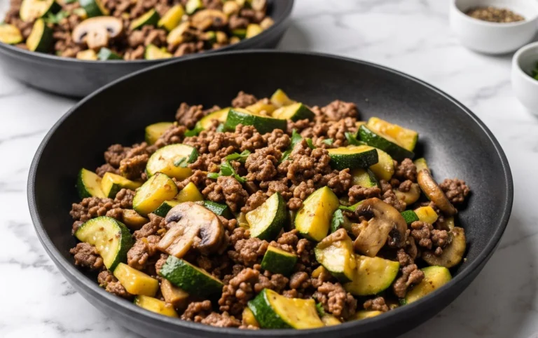 Zucchini-Cbeef hampignonpfanne