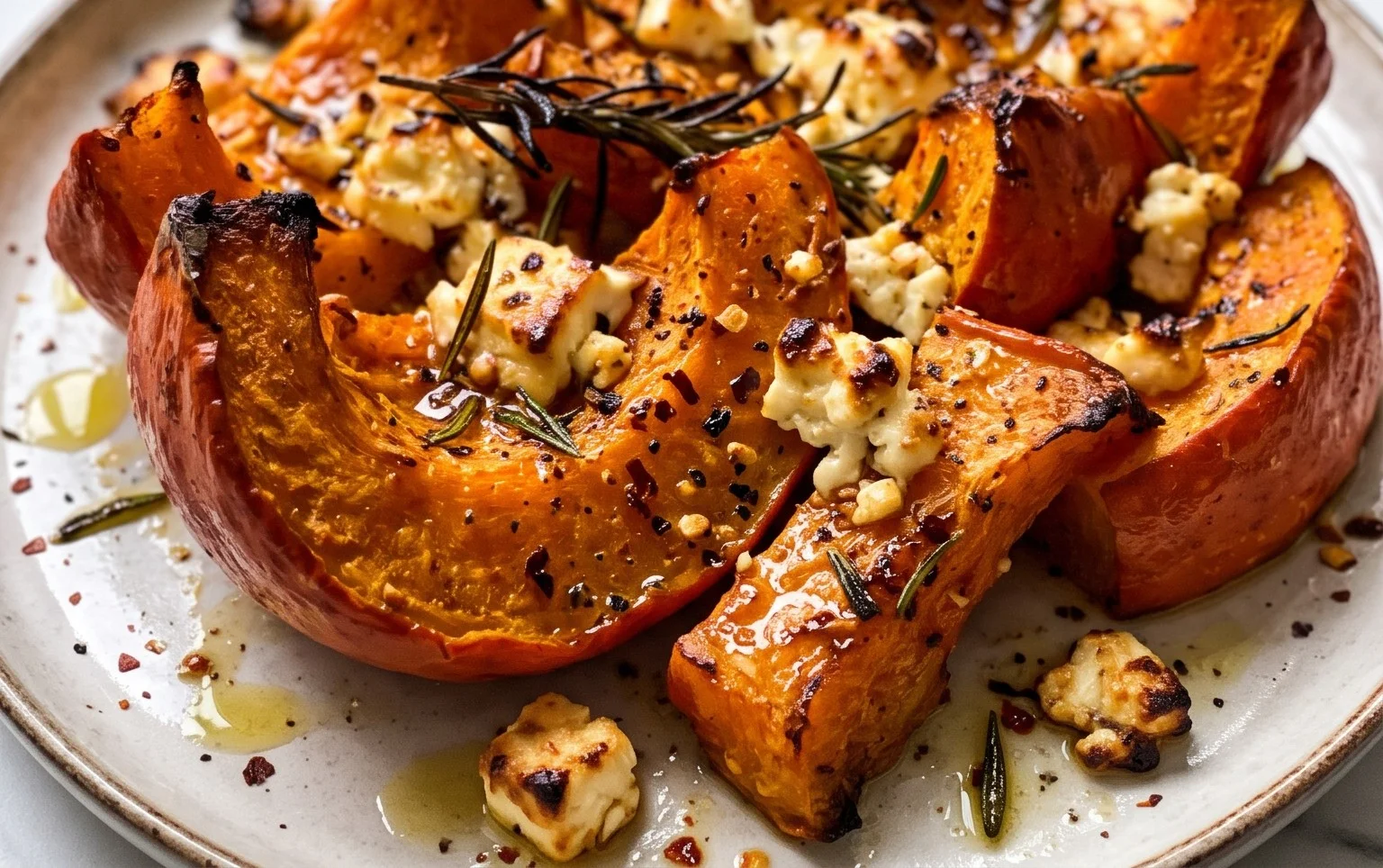 Ofenkürbis mit Feta- Hokkaido Kürbis ganz einfach lecker gebacken