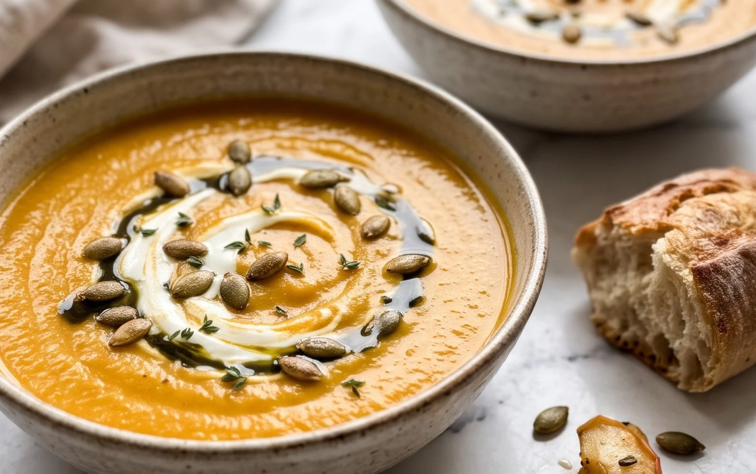 Cremige Apfel-Kürbis-Suppe: Einfaches Herbst Rezept