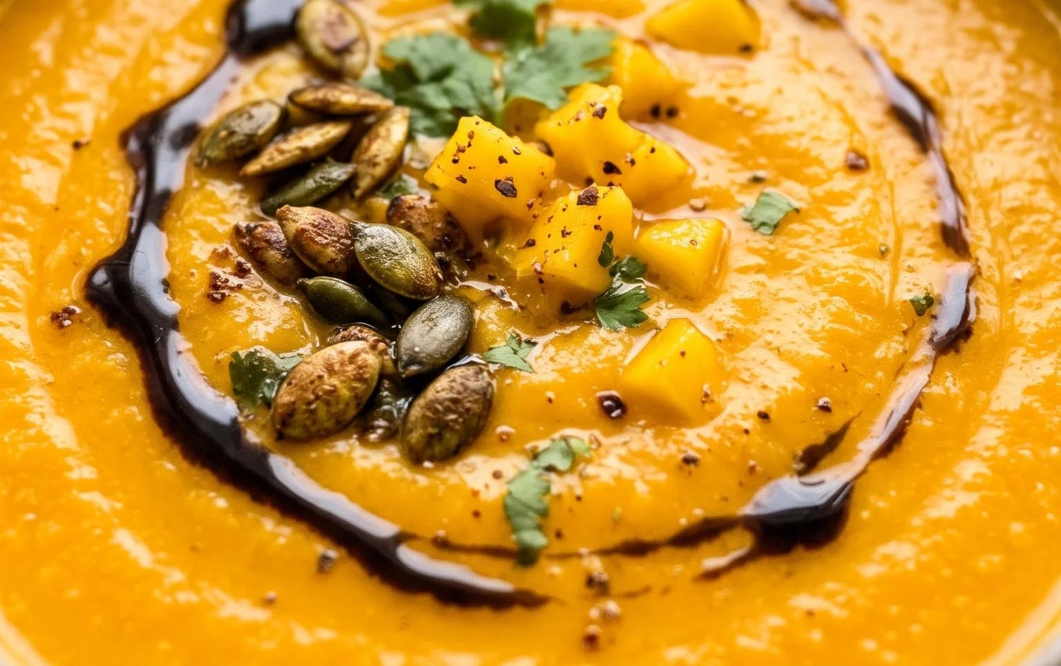 Kürbis-Mango-Suppe Rezept